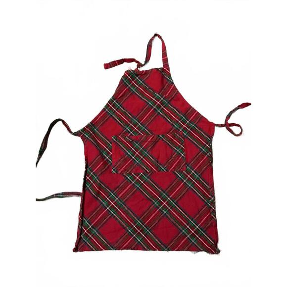 Sur La Table Other - Sur La Table Cozy Red Plaid Kitchen Apron with Adjustable Neck Strap (Adult)